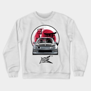 integra type r racecar lowered gray Crewneck Sweatshirt